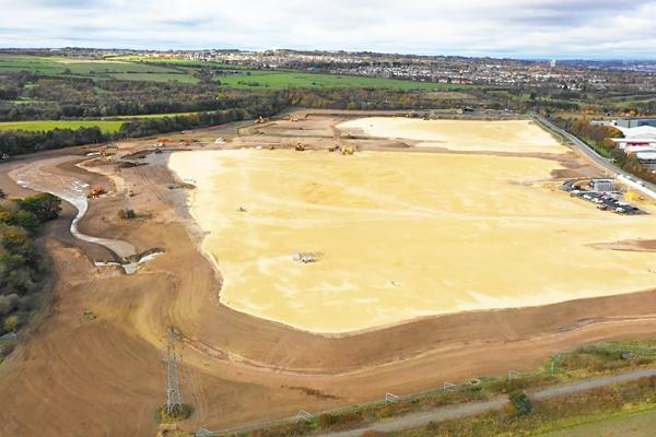 drone photo of site