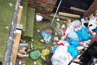 Hazan prosecution Rear yard of property in Swalwell
