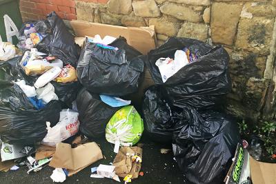 Flynn flytipping fly tipped rubbish in Richmond terrace