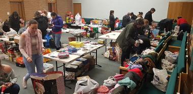 Shoe box appeal gifts before wrapping