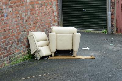 Bulky waste Piece of bulky waste in back lane