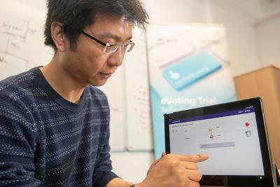 e-voting trial tablet Tablet to be used in trial