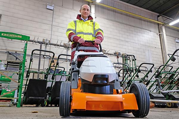 Battery powered grass cutter