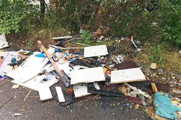Rubbish dumped using Baldwin's van