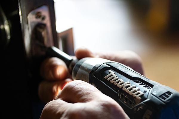 man with power drill