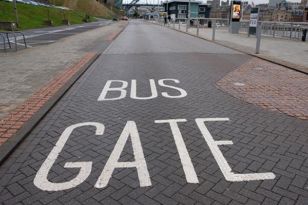 Bus gate on South Shore Road