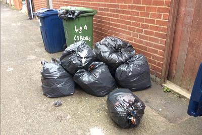 Bangura prosecution bags of rubbish