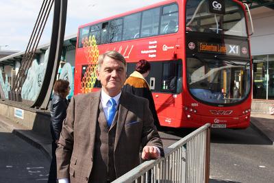 Cllr Gannon Town Centre Martin Gannon at Interchange