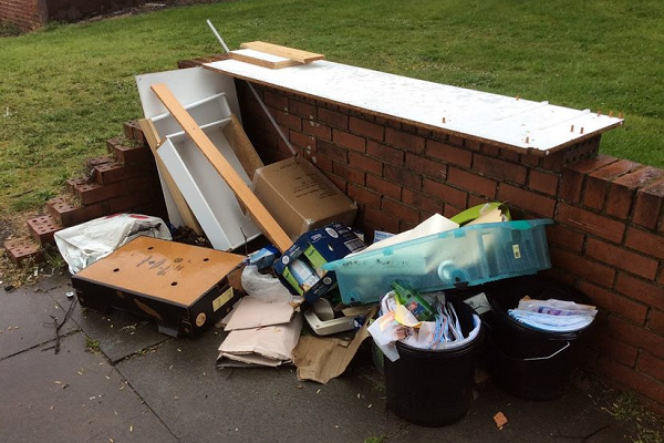 Fly tip Crown pub