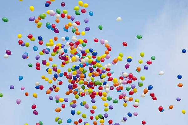 Balloons in the sky