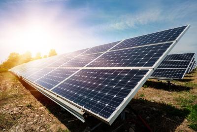 Solar Farm image of solar farm and sunlight