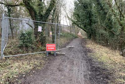 Keelman Way Closed 01 Temp barrier