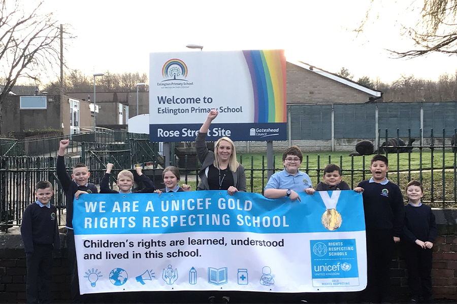 ESLINGTON SCHOOL GOLD AWARD UNICEF UK