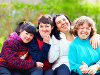 Happy disabled teens