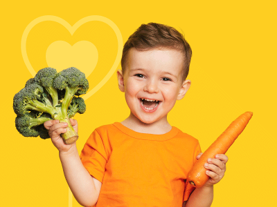 Better-Health-5, yellow young boy with veg