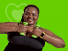lady using weights