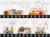 cigarettes and fast food on a conveyor belt