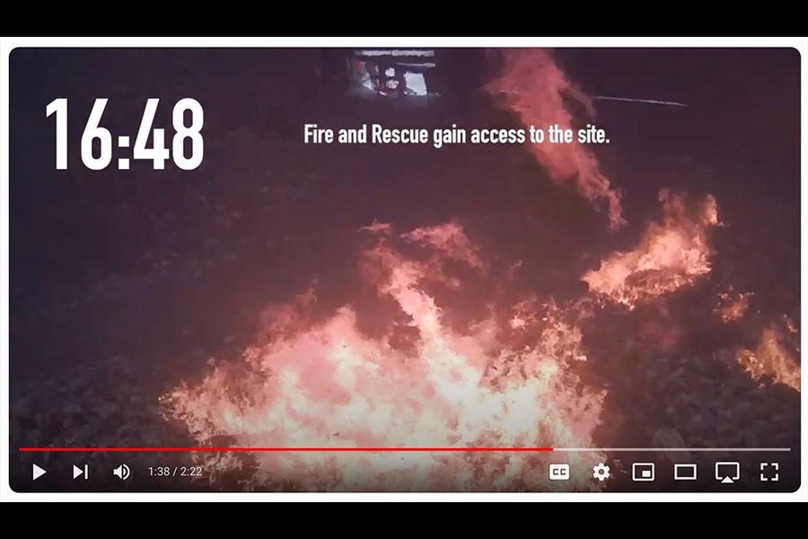 Battery fire