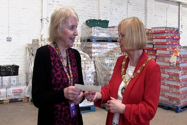 Mayor at Feeding Families