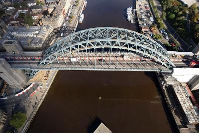 Tyne Bridge drone aerial