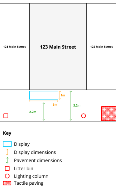 Pavement display plan example