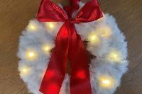 Image representing Glow and Snow: Fluffy Christmas Wreath Craft
