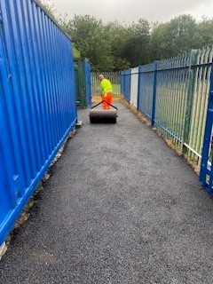 Tarmac Trading volunteers at Wrekenton Blue Star Football Club