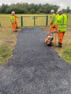Tarmac Trading volunteers at Wrekenton Blue Star Football Club