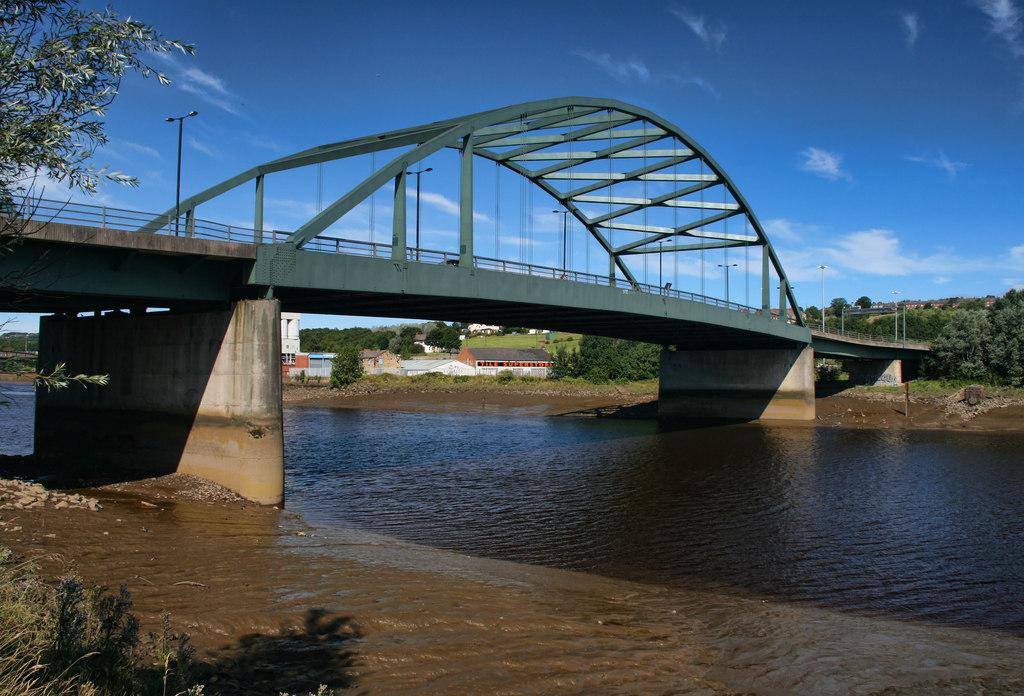 Scotswood Bridge blue sky