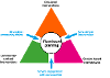 Infographic showing components of the Population Intervention Triangle