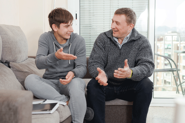 Young person and parent