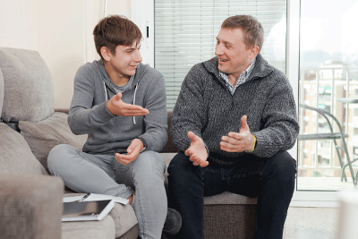 Young person and parent