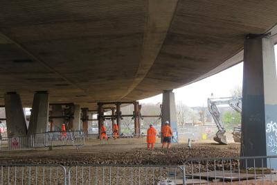 under the flyover