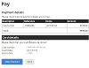 Payment details summary screenshot