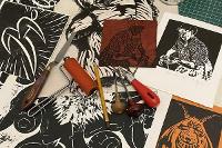 Image representing Linocut with Chine Colle Workshop with Alison Diamond 