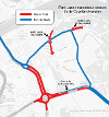 Park Lane roundabout closure Baltic Quarter diversion