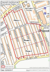 Map showing the phases of SLL with The Avenues, Saltwell